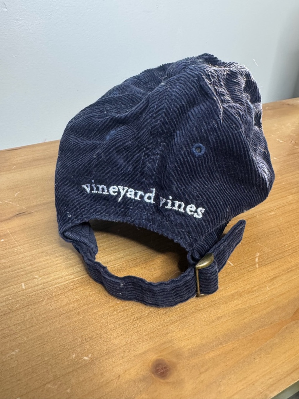 Vineyard Vines Navy Corduroy Whale Hat with White Embroidery - Picture 3 of 5